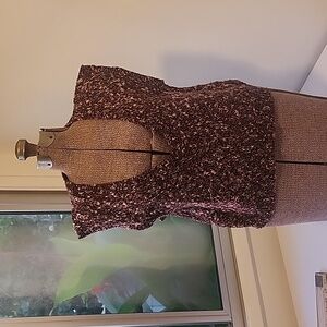 1980's Esprit marked sweater vest burgundy, peach, teal